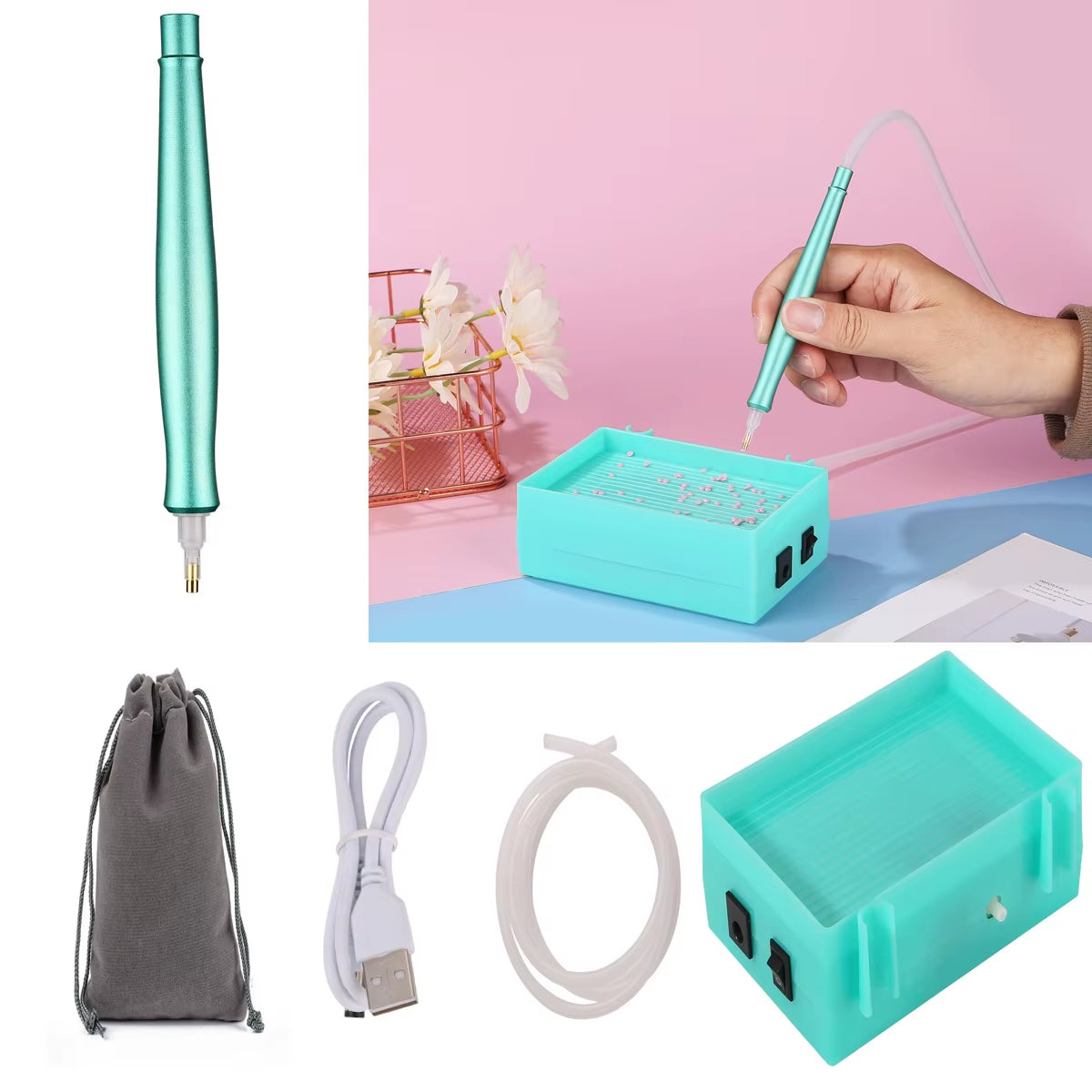 SparklePro Electric Diamond Painting Pen β Long-Lasting Vacuum Tool for Precision Crafting