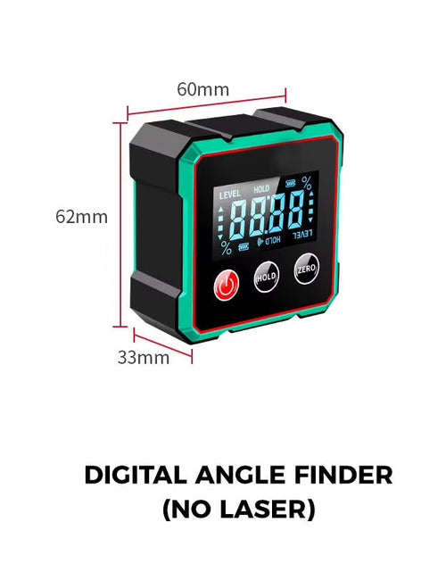 Load image into Gallery viewer, AngleMaster 360° Digital Protractor – Magnetic Laser Angle Finder with LCD Display & Inclinometer
