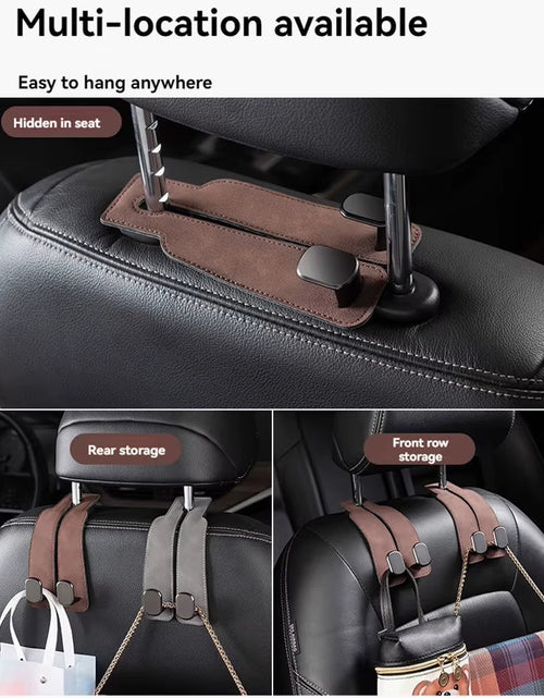 Load image into Gallery viewer, Luxury Suede Double Hook Organizer – Premium Rear Seat Backrest Hook for Changan CS Series & Eado
