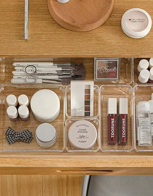 Load image into Gallery viewer, ClearNest Organizer – Transparent Anti-Scratch Drawer Storage Box for Cosmetics, Office & Home