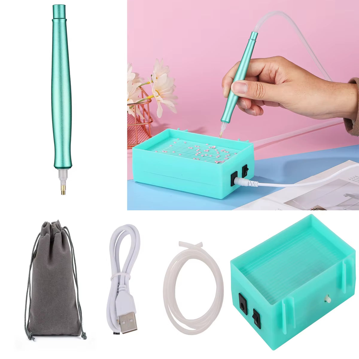 SparklePro Electric Diamond Painting Pen β Long-Lasting Vacuum Tool for Precision Crafting