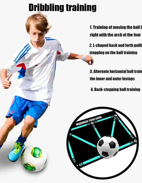 Load image into Gallery viewer, KickMaster Pro – Kids’ Non-Slip Soccer Training Mat for Home Practice & Play