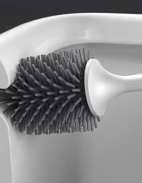 Load image into Gallery viewer, TPR Silicone Head Toilet Brush Wall Mounted Cleaning Brush Long Handle Toilet Brush Bathroom Accessories Sets Tools