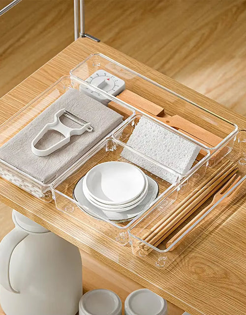 Load image into Gallery viewer, ClearNest Organizer – Transparent Anti-Scratch Drawer Storage Box for Cosmetics, Office & Home