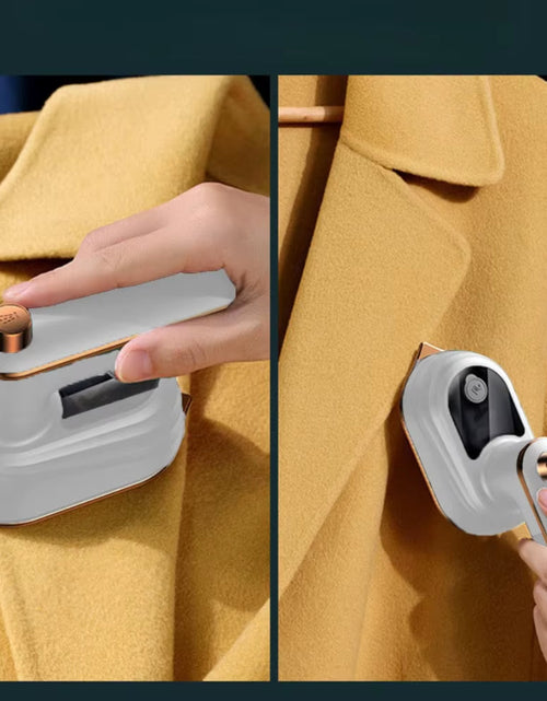 Load image into Gallery viewer, SteamJet Mini Iron – Portable Handheld Rotating Steam Iron for Home & Travel