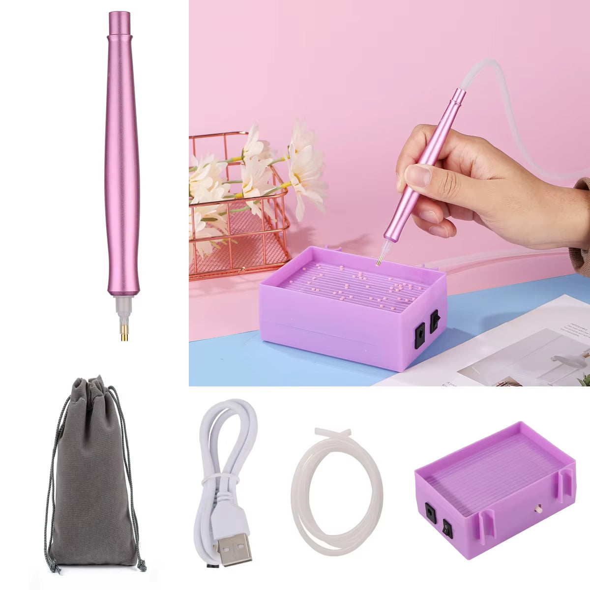 SparklePro Electric Diamond Painting Pen β Long-Lasting Vacuum Tool for Precision Crafting