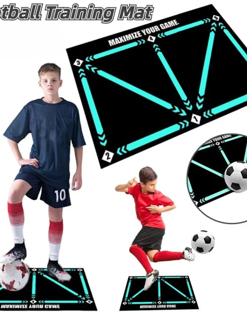 Load image into Gallery viewer, KickMaster Pro – Kids’ Non-Slip Soccer Training Mat for Home Practice & Play