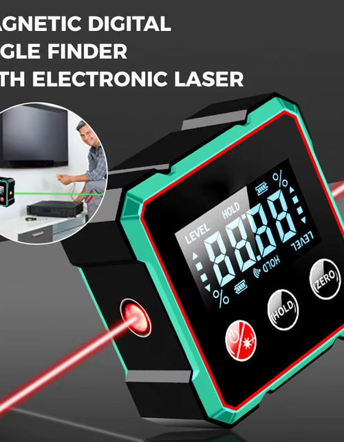 Load image into Gallery viewer, AngleMaster 360° Digital Protractor – Magnetic Laser Angle Finder with LCD Display & Inclinometer