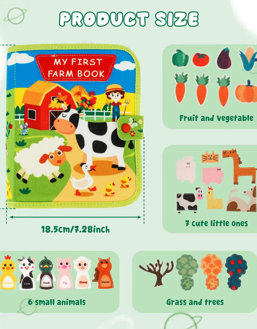 Load image into Gallery viewer, Little Learner Quiet Book – Soft Felt Sensory Activity Book for Toddlers & Preschool Education