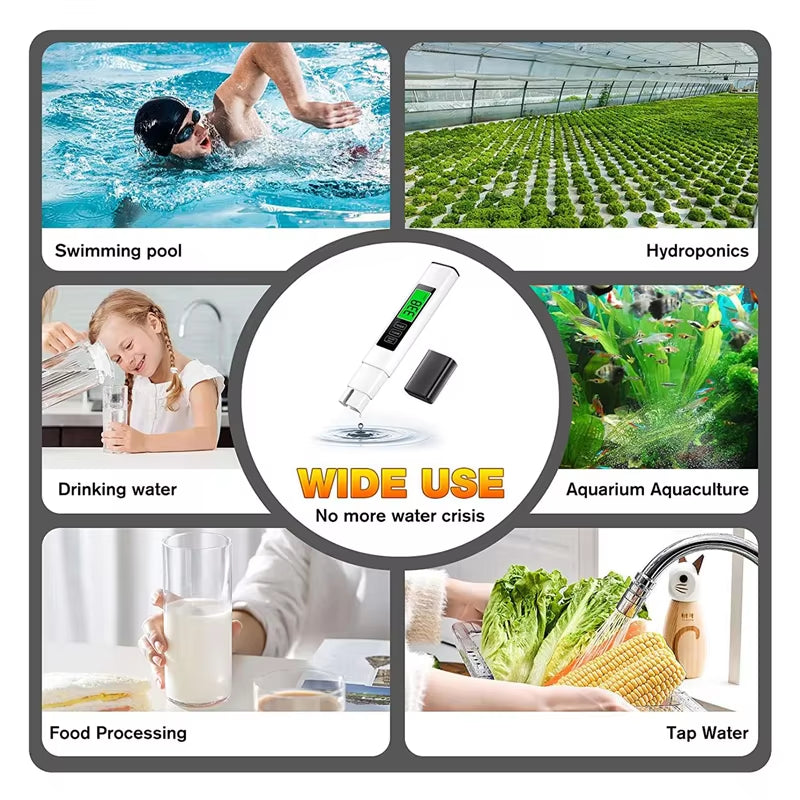 PureCheck 3-in-1 Digital TDS Water Tester – High Accuracy Water Quality Testing Kit for Drinking Water