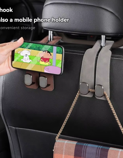 Load image into Gallery viewer, Luxury Suede Double Hook Organizer – Premium Rear Seat Backrest Hook for Changan CS Series & Eado