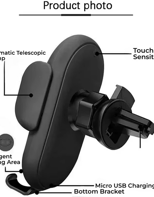 Load image into Gallery viewer, AutoGrip Wireless Car Charger – Infrared Sensor Mount & Fast Charging Stand for iPhone & Samsung