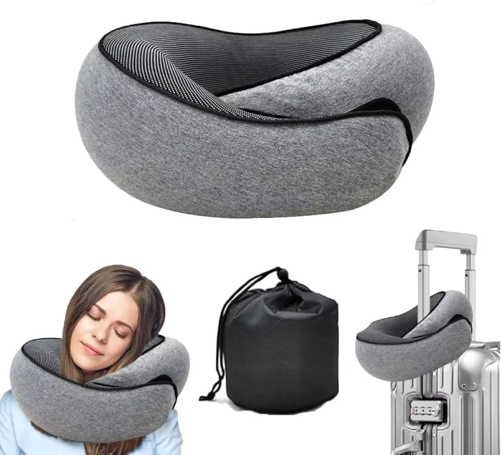 CloudRest U-Shape Pillow – Memory Foam Travel Neck Cushion for Car, Plane &amp; Home Comfort