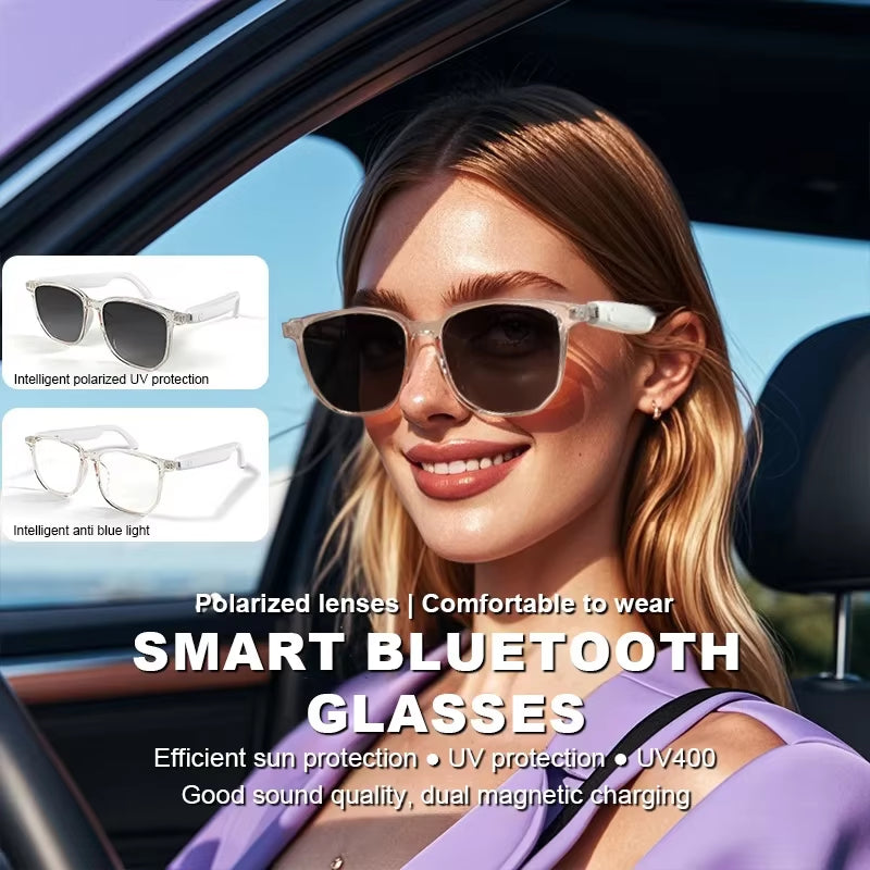 SoundSight Smart Glasses – Bluetooth Sunglasses with Built-In Earphones, UV400 Polarized Lenses &amp; Hands-Free Calling