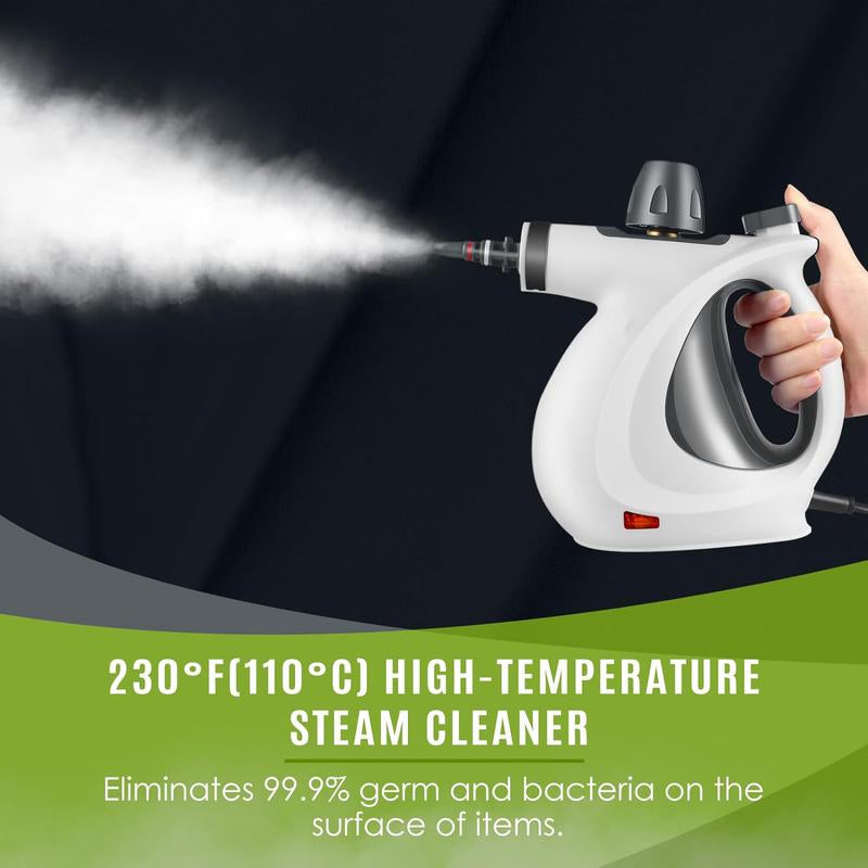 Pressurized Handheld Steam Cleaner &amp; Rechargeable Spin Scrubber