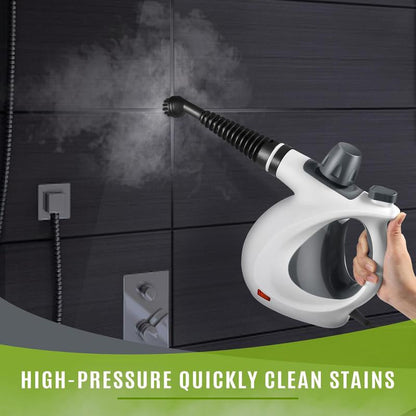 Pressurized Handheld Steam Cleaner &amp; Rechargeable Spin Scrubber