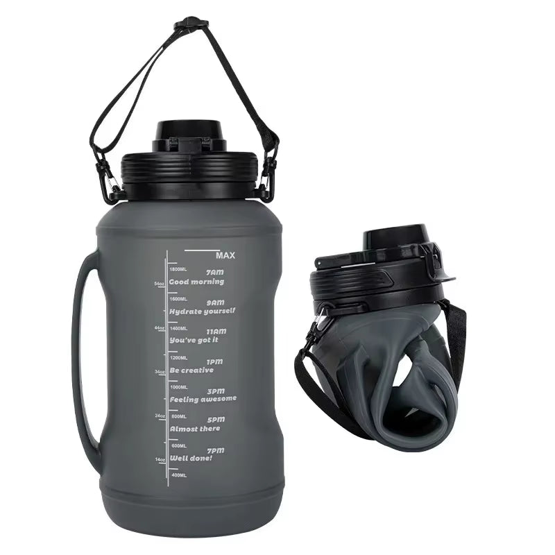 HydraFlex™ 2L Foldable Silicone Water Bottle – Ultimate Sports &amp; Outdoor Hydration