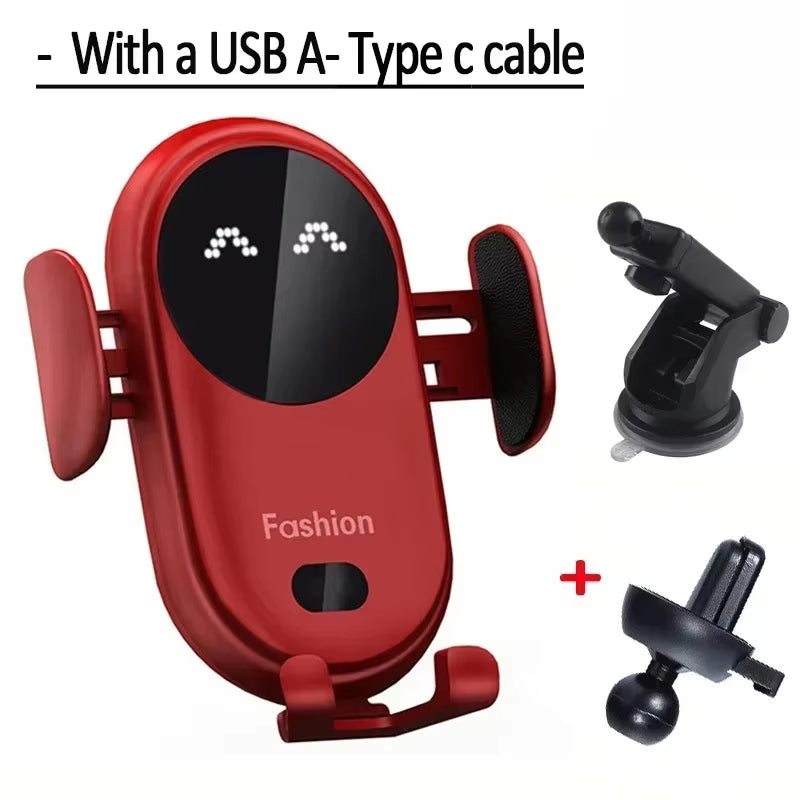 AutoGrip Wireless Car Charger – Infrared Sensor Mount &amp; Fast Charging Stand for iPhone &amp; Samsung