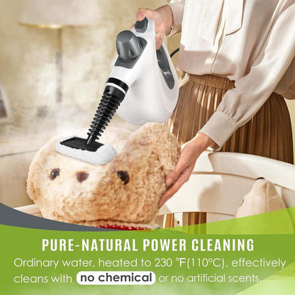 Pressurized Handheld Steam Cleaner &amp; Rechargeable Spin Scrubber