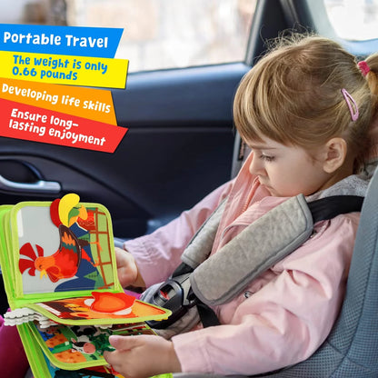 Little Learner Quiet Book – Soft Felt Sensory Activity Book for Toddlers &amp; Preschool Education