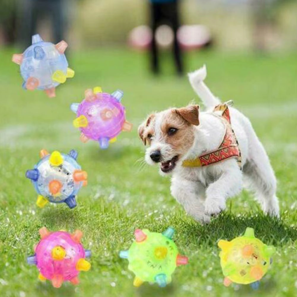 PawActive Jumping Activation Ball – Flashing Light &amp; Sound Interactive Toy for Dogs