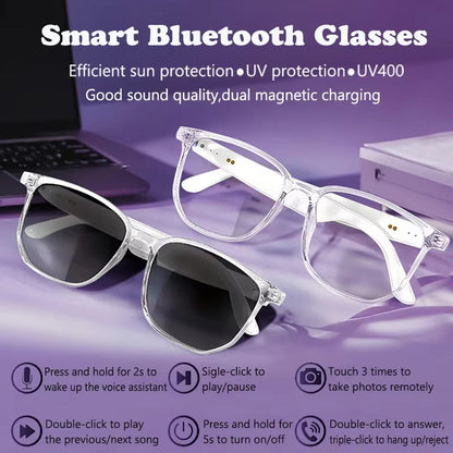 SoundSight Smart Glasses – Bluetooth Sunglasses with Built-In Earphones, UV400 Polarized Lenses &amp; Hands-Free Calling
