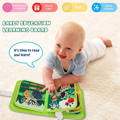 Little Learner Quiet Book – Soft Felt Sensory Activity Book for Toddlers &amp; Preschool Education