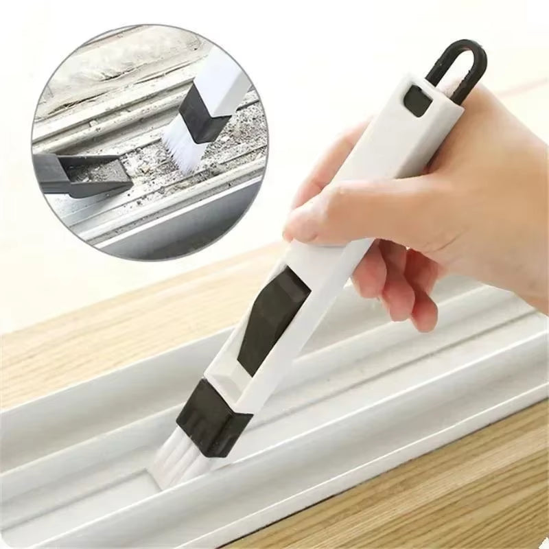 CleanSweep Polished Window Track &amp; Keyboard Brush – Nook &amp; Cranny Dust Shovel for Effortless Cleaning