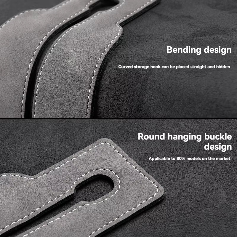 Luxury Suede Double Hook Organizer – Premium Rear Seat Backrest Hook for Changan CS Series &amp; Eado