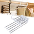 MaxiRack 5-in-1 Magic Trouser Rack – Stainless Steel Folding Pant & Tie Organizer for Closet & Wardrobe Storage