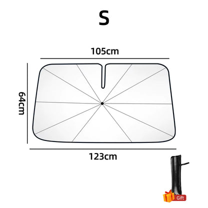 SunShield 360 – Rotatable Umbrella-Style Car Windshield Sunshade with UV &amp; Heat Protection