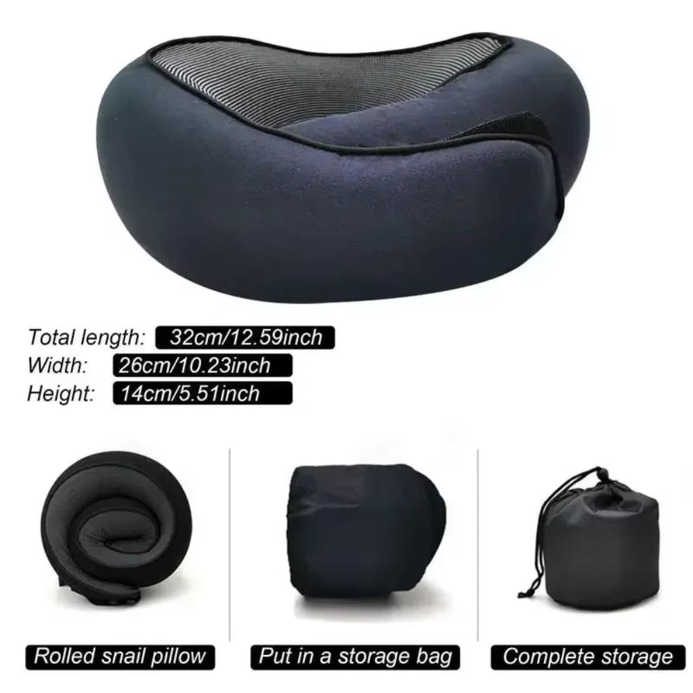 CloudRest U-Shape Pillow – Memory Foam Travel Neck Cushion for Car, Plane &amp; Home Comfort