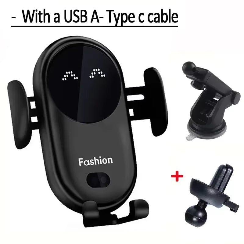 AutoGrip Wireless Car Charger – Infrared Sensor Mount &amp; Fast Charging Stand for iPhone &amp; Samsung