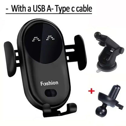 AutoGrip Wireless Car Charger – Infrared Sensor Mount &amp; Fast Charging Stand for iPhone &amp; Samsung