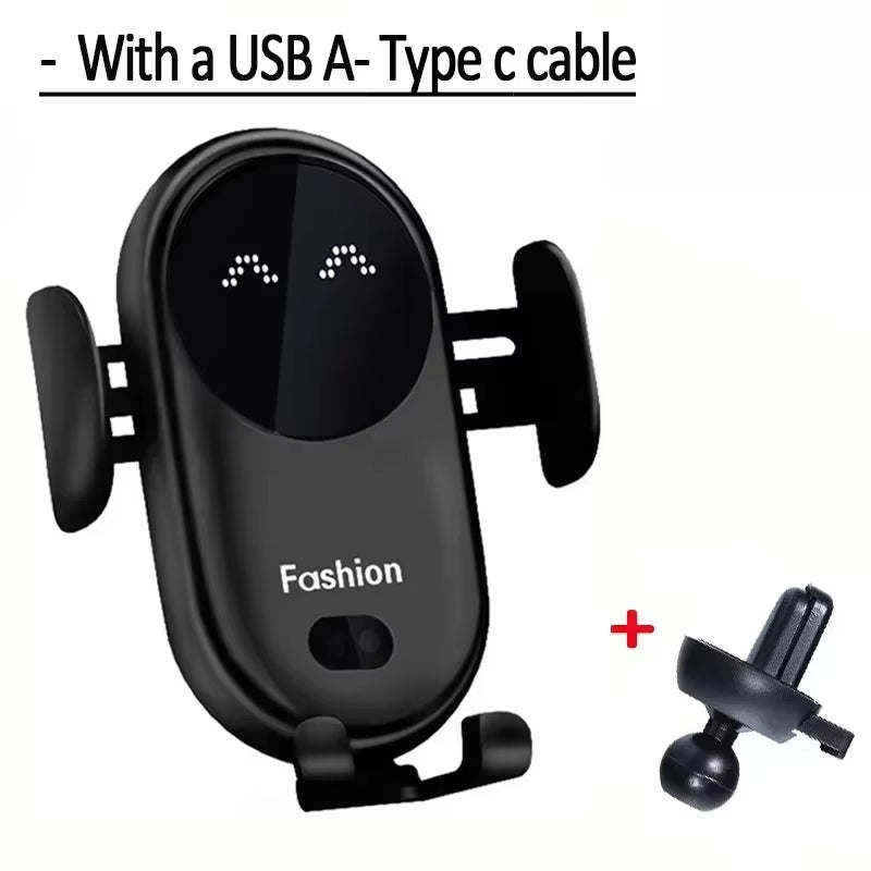 AutoGrip Wireless Car Charger – Infrared Sensor Mount &amp; Fast Charging Stand for iPhone &amp; Samsung