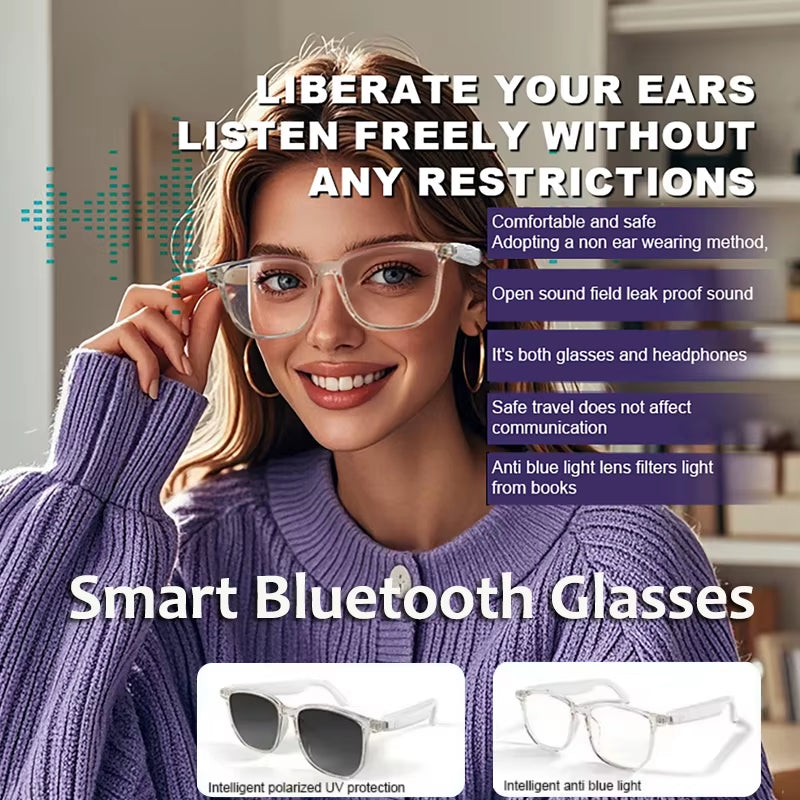 SoundSight Smart Glasses – Bluetooth Sunglasses with Built-In Earphones, UV400 Polarized Lenses &amp; Hands-Free Calling