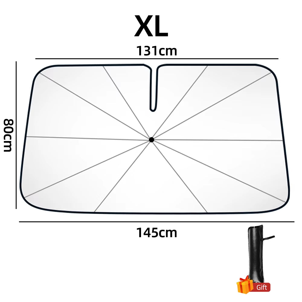 SunShield 360 – Rotatable Umbrella-Style Car Windshield Sunshade with UV &amp; Heat Protection