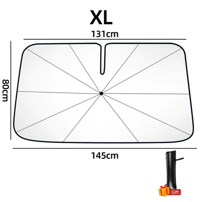 SunShield 360 – Rotatable Umbrella-Style Car Windshield Sunshade with UV &amp; Heat Protection