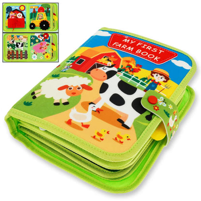 Little Learner Quiet Book – Soft Felt Sensory Activity Book for Toddlers &amp; Preschool Education
