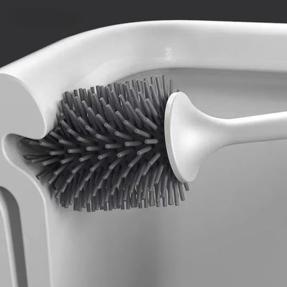 TPR Silicone Head Toilet Brush Wall Mounted Cleaning Brush Long Handle Toilet Brush Bathroom Accessories Sets Tools