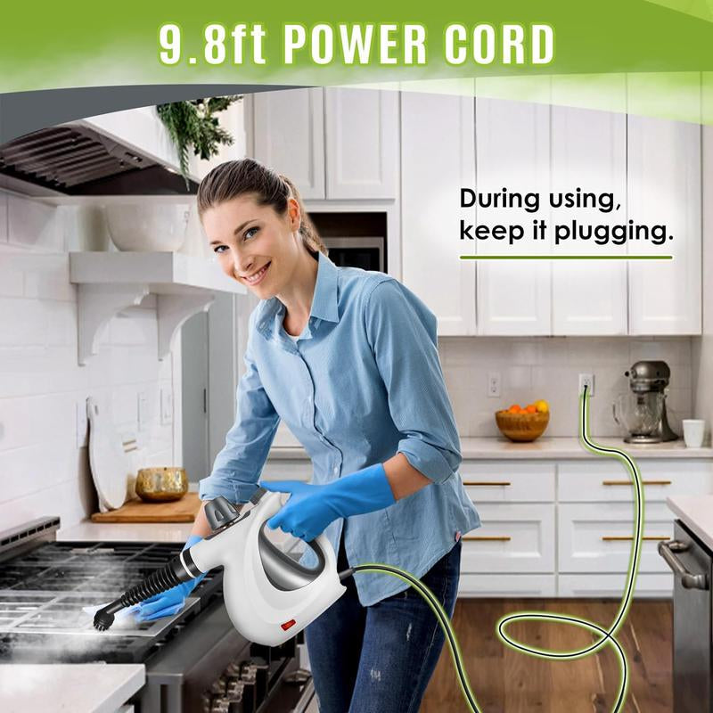 Pressurized Handheld Steam Cleaner &amp; Rechargeable Spin Scrubber
