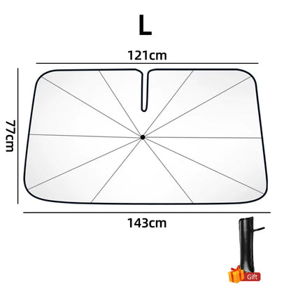 SunShield 360 – Rotatable Umbrella-Style Car Windshield Sunshade with UV &amp; Heat Protection