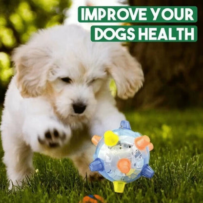 PawActive Jumping Activation Ball – Flashing Light &amp; Sound Interactive Toy for Dogs