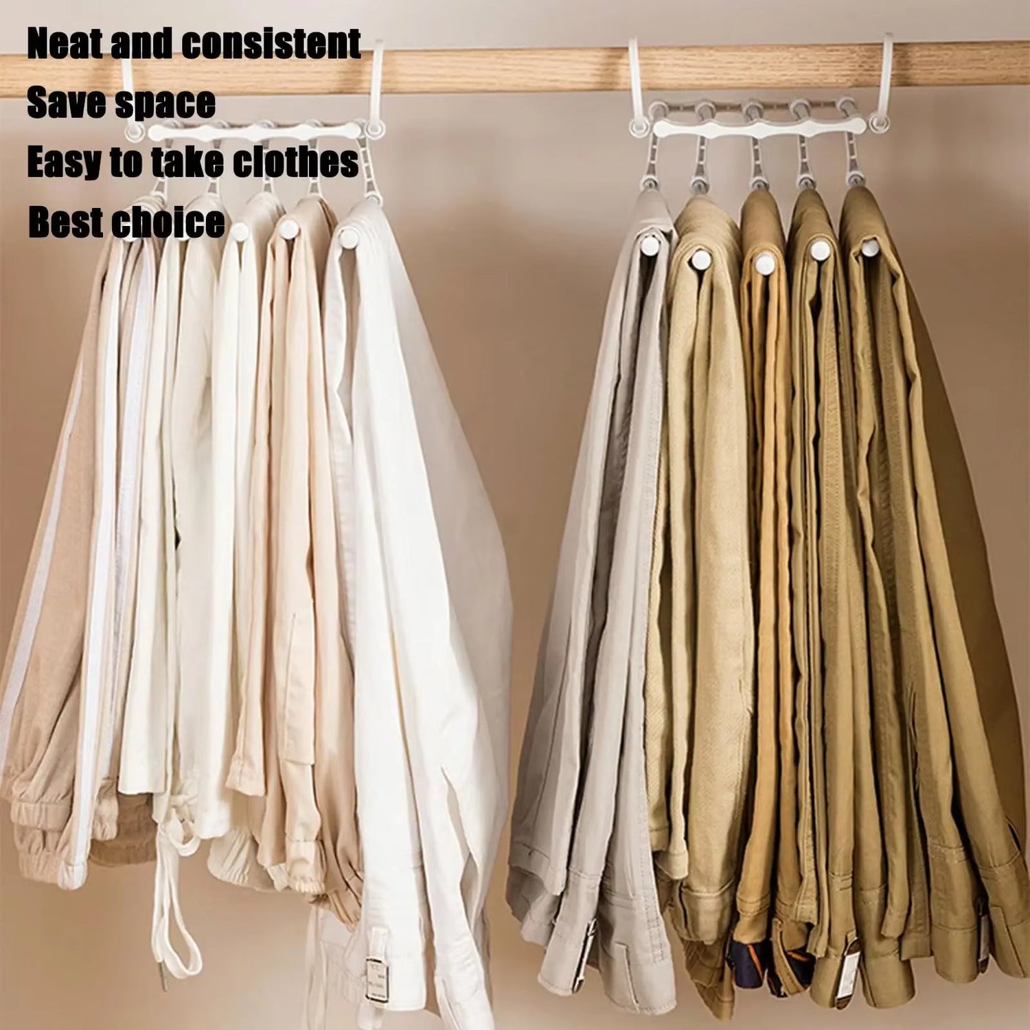 MaxiRack 5-in-1 Magic Trouser Rack – Stainless Steel Folding Pant &amp; Tie Organizer for Closet &amp; Wardrobe Storage