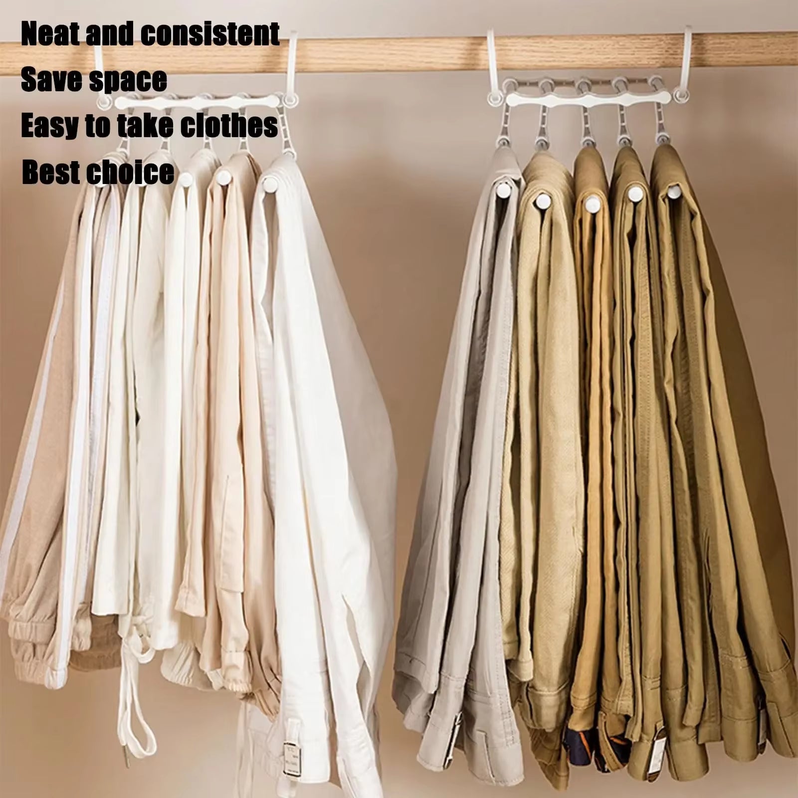 MaxiRack 5-in-1 Magic Trouser Rack – Stainless Steel Folding Pant &amp; Tie Organizer for Closet &amp; Wardrobe Storage