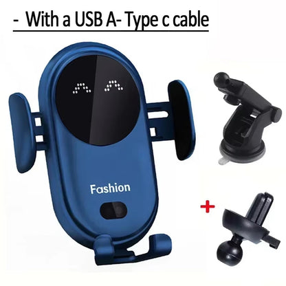 AutoGrip Wireless Car Charger – Infrared Sensor Mount &amp; Fast Charging Stand for iPhone &amp; Samsung