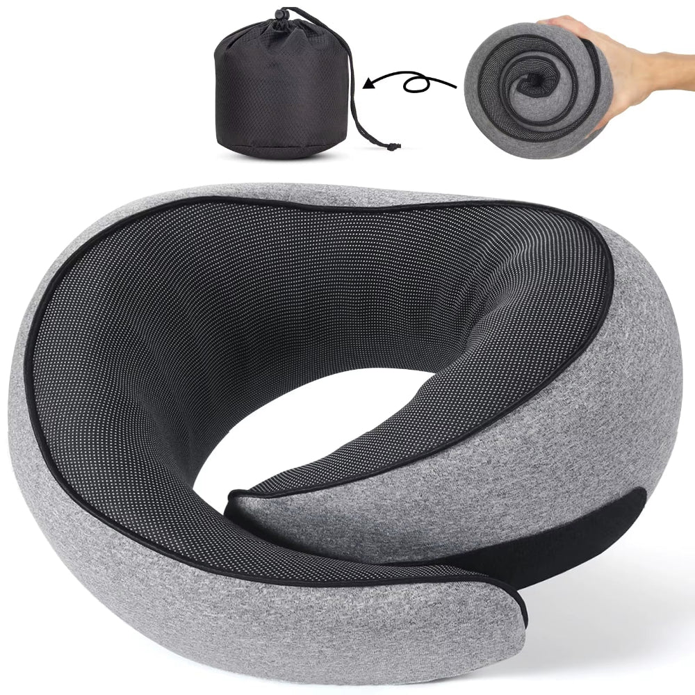 CloudRest U-Shape Pillow – Memory Foam Travel Neck Cushion for Car, Plane &amp; Home Comfort