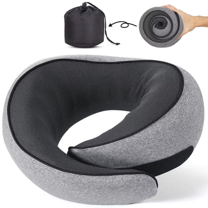 CloudRest U-Shape Pillow – Memory Foam Travel Neck Cushion for Car, Plane &amp; Home Comfort
