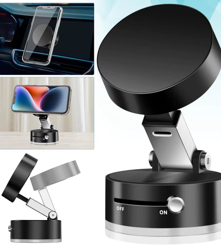 MagnaGrip™ Mini Foldable Magnetic Phone Stand – Stick, Flip, Hold Anywhere