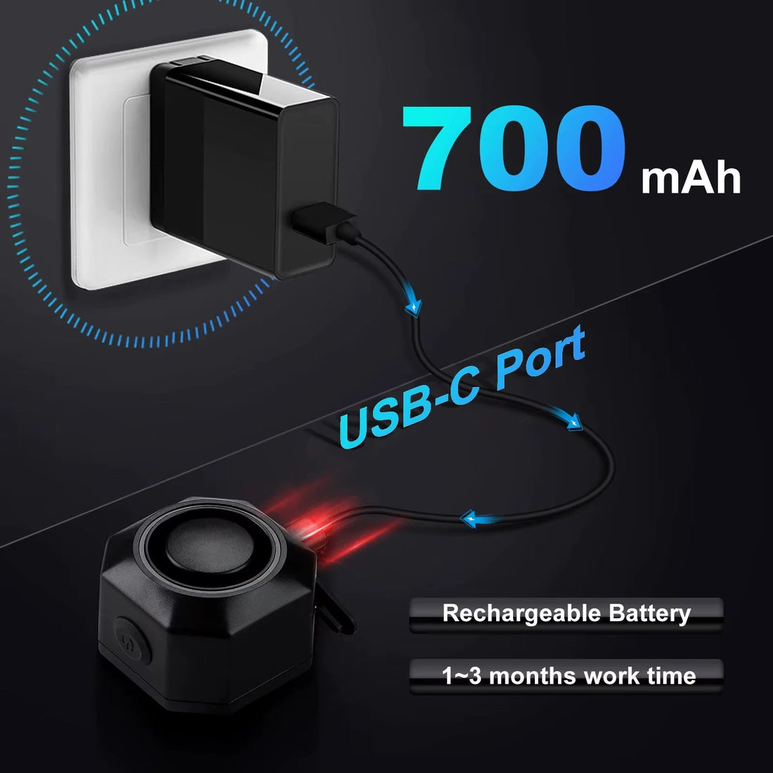 Ultimate Bike Guard™ – Wireless Vibration Alarm with Remote &amp; USB Charging